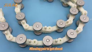 Xizi Otis Escalator Slewing Chain XAA332DS সহ 17-সেকশন হ্যান্ড্রাইল এবং PA66+30 এর তৈরি 50.5 মিমি পিচ