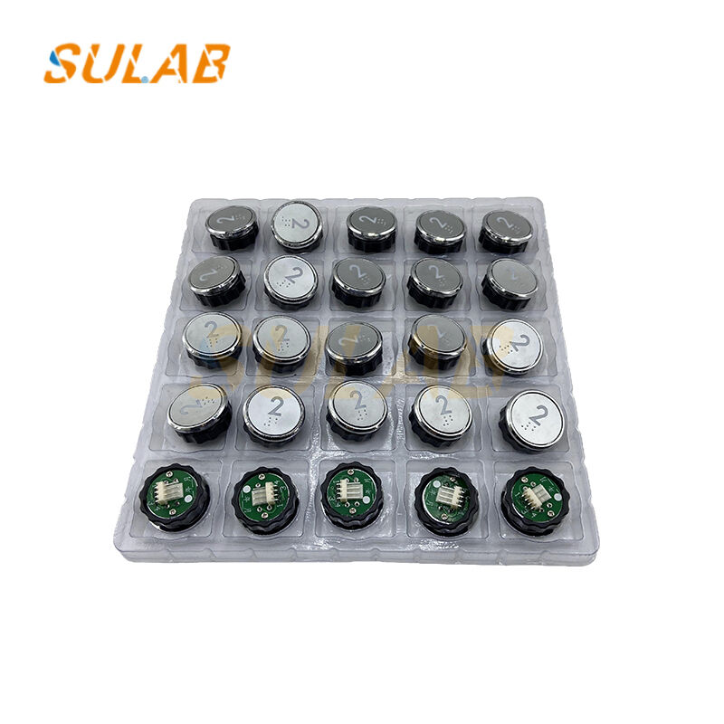 BR32A 32mm Universal Specification Elevator Button with LED Backlight Indicator and Normally Open Momentary Contact