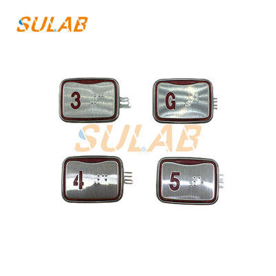 সিগমা এমটিডি২৬৫ আয়তক্ষেত্রাকার পুশ বাটন এলজি/সিজি ওটিস এলিভেটরের জন্য, ব্রেইল লিজেন্ড এবং ৩-পিন প্লাগ-ইন সহ