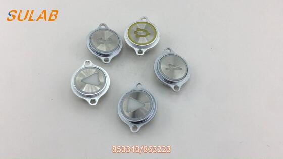 KONE লিফট LED ব্যাকলাইট সঙ্গে রাউন্ড চাপ বোতাম জন্য LOP & COP 32mm মাউন্টিং গর্ত স্টেইনলেস স্টীল মুখপাত্র
